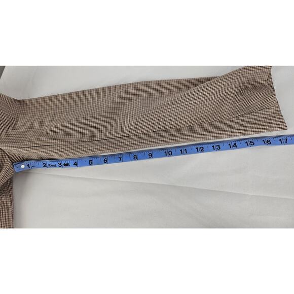 H&M WOMEN'S TAILORED BROWN PLAID LONG SLEEVE BLAZER SIZE X-SMALL - Picture 11 of 12